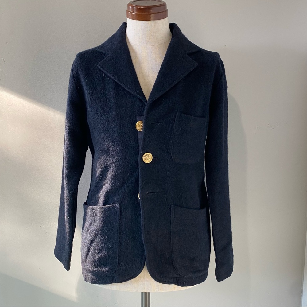 Cassidy Home Grown men’s navy wool blend sweater blazer/jacket, XS